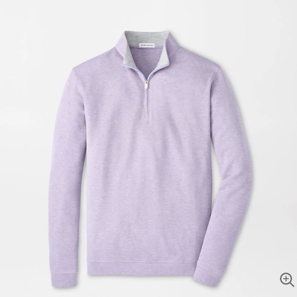 Peter Millar Soft Purple Quarter-Zip Pullover